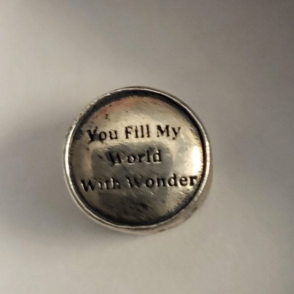 Disney " you fill my world with wonder" charm. Magic carpet ride. Silver - Picture 2 of 5